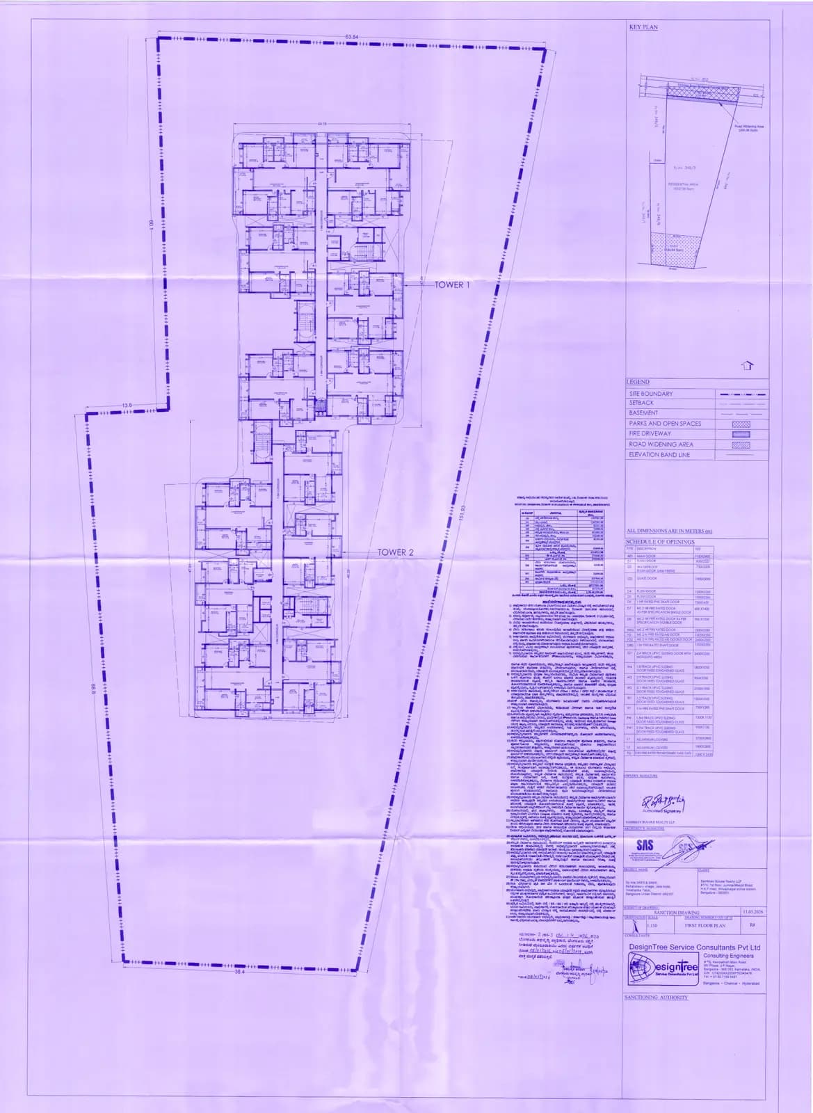 Sambhav Rise Of Aura: First floor Plan.pdf (filed with Karnataka RERA)