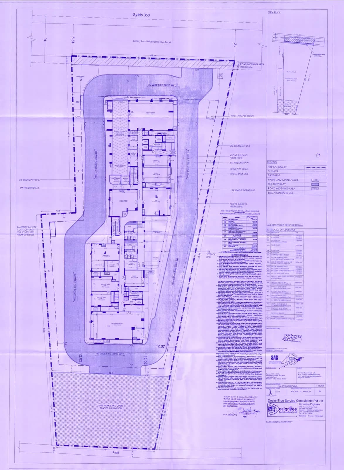 Sambhav Rise Of Aura: Ground Floor Plan.pdf (filed with Karnataka RERA)