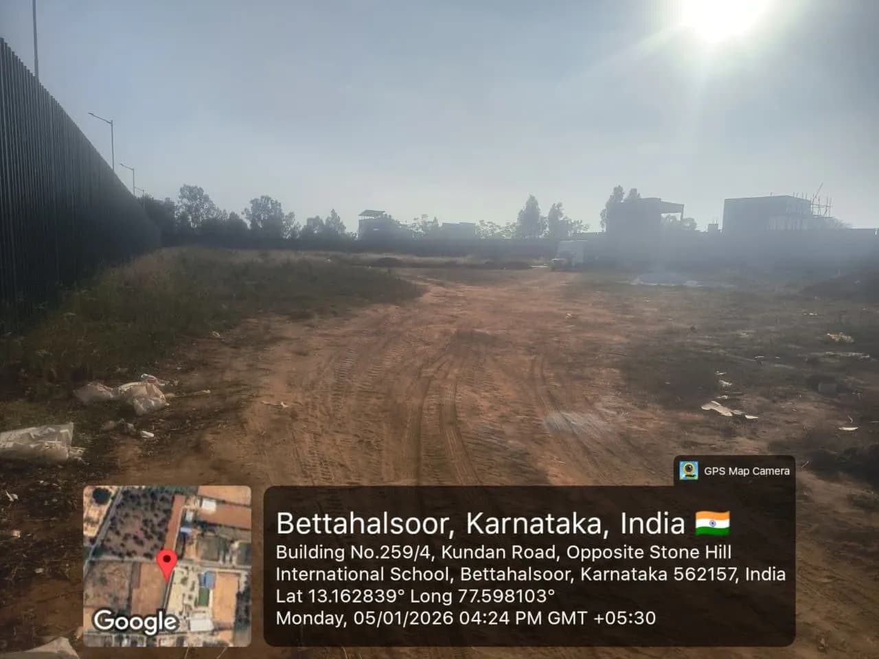 Sambhav Rise Of Aura: Site photo filed with Karnataka RERA