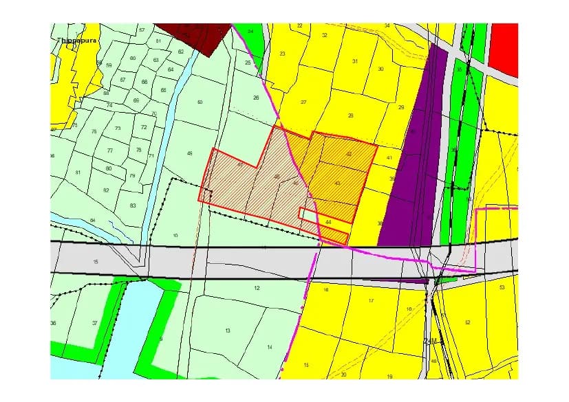 Sattva Ekatra: 1 Thippapura CDP map Demarcation (filed with Karnataka RERA)