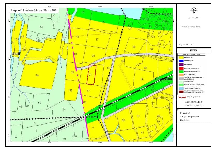 Havena by KSR: Demarcation of proposed land -Bayyanahalli 21 LU (filed with Karnataka RERA)