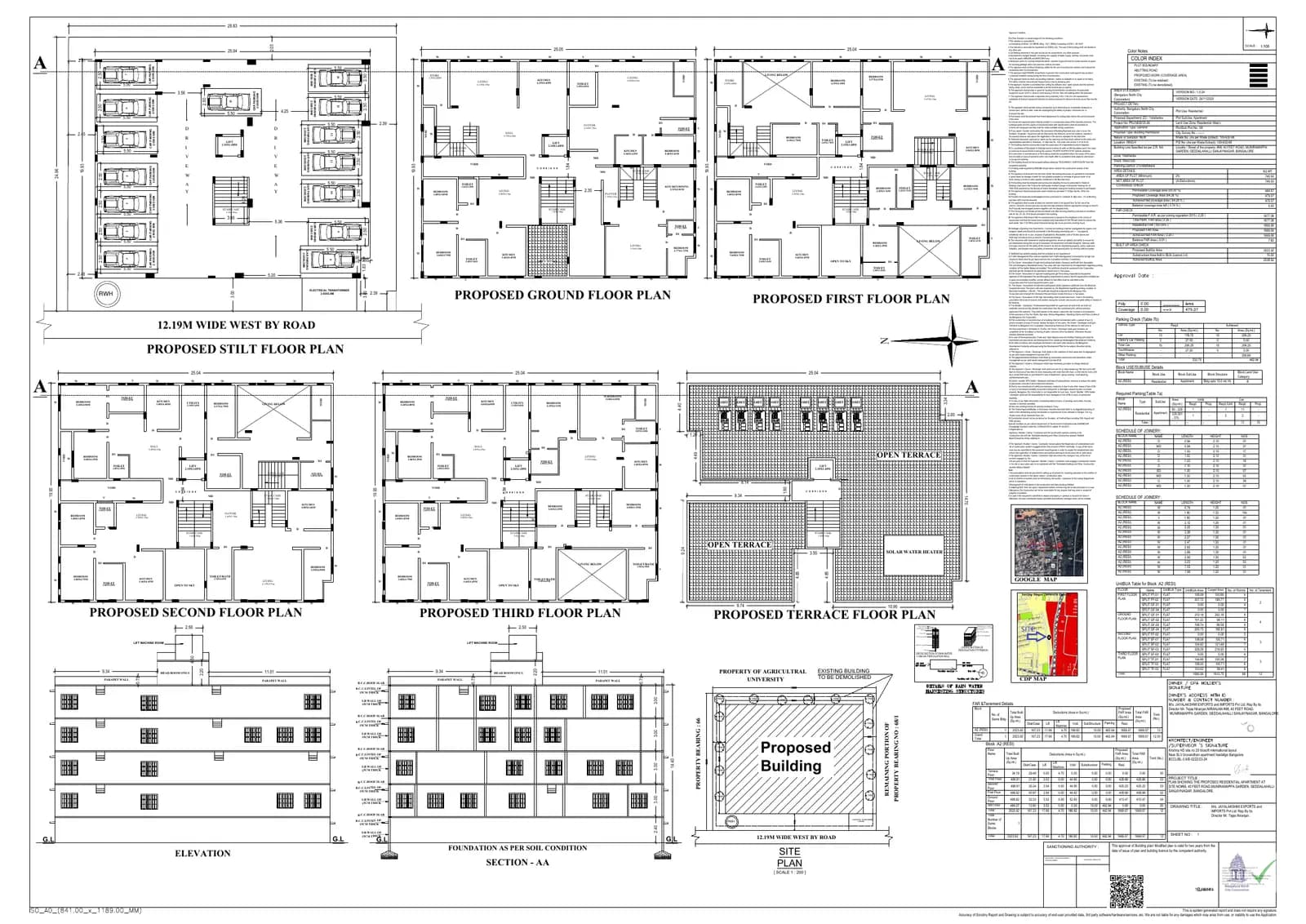 Vruksha Grove: Approved Building Plan (filed with Karnataka RERA)