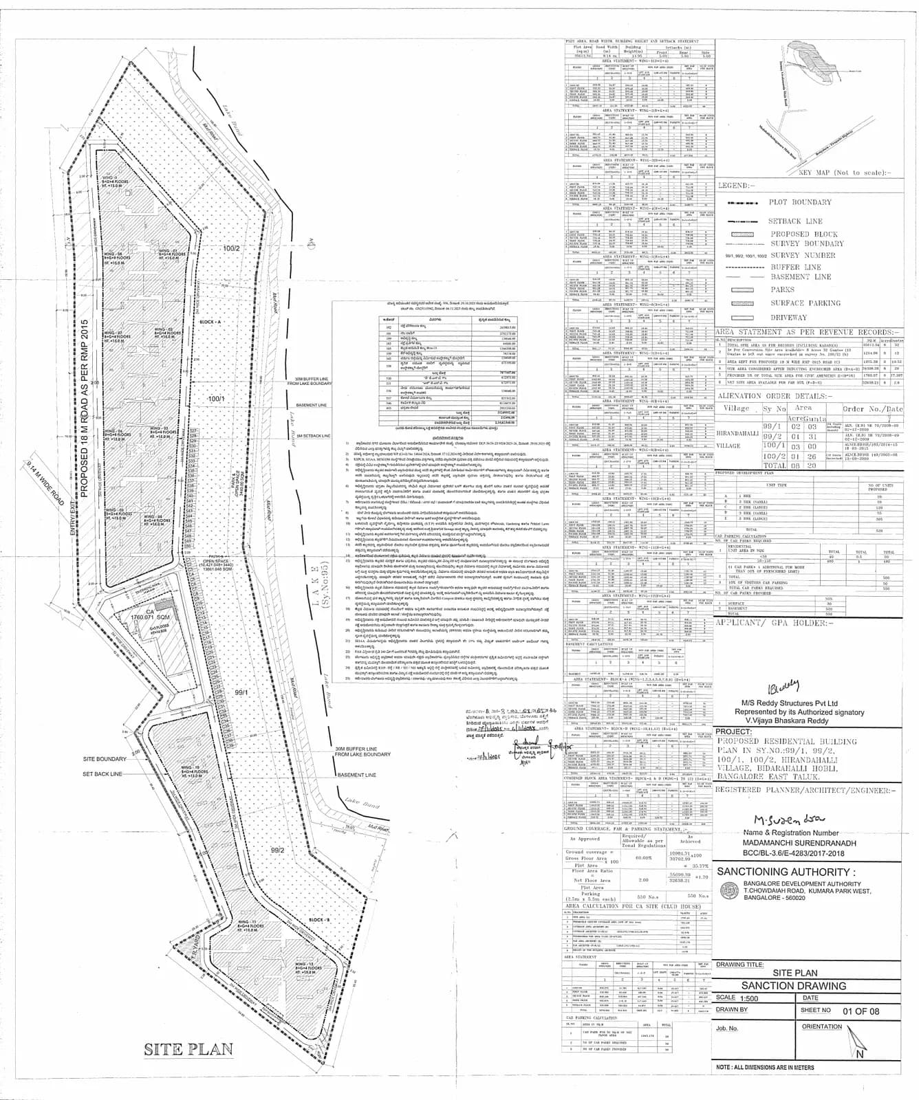 Mahaveer Crest: Approved Building Plan (filed with Karnataka RERA)
