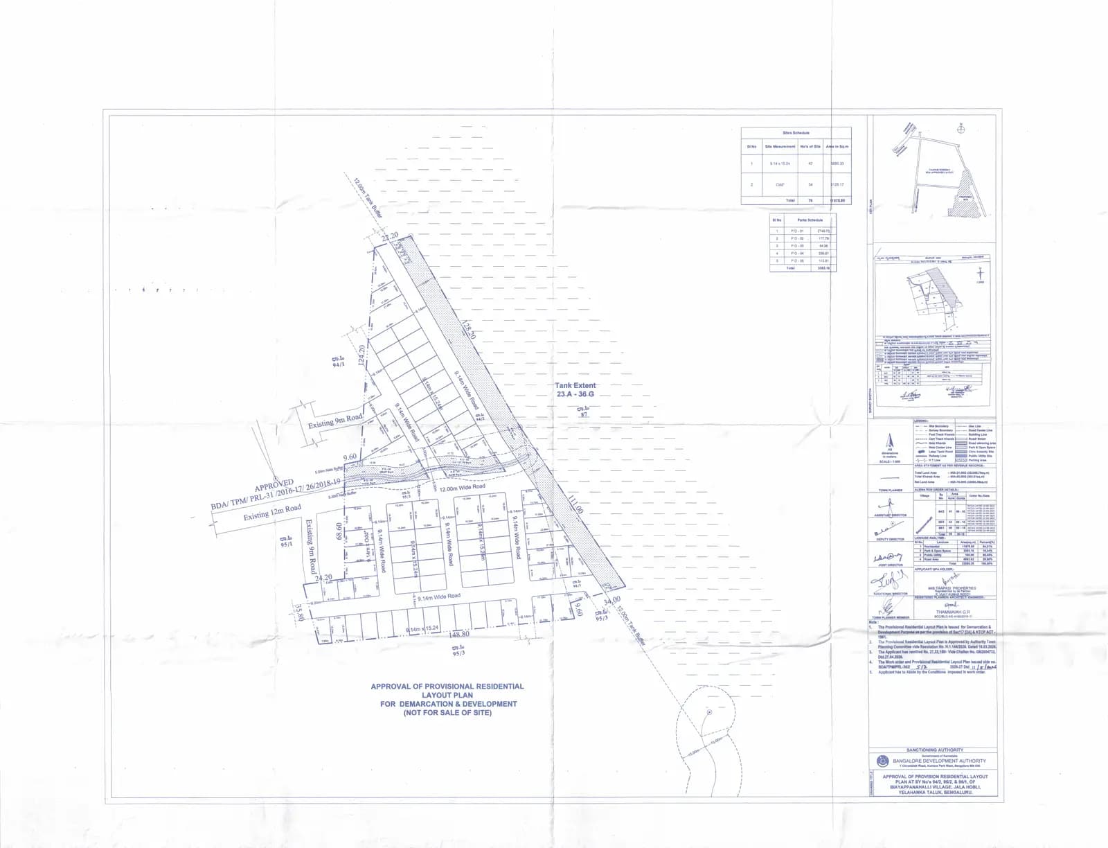 Rosevista Grande: 1) Approved Proposed original Layout plan (filed with Karnataka RERA)