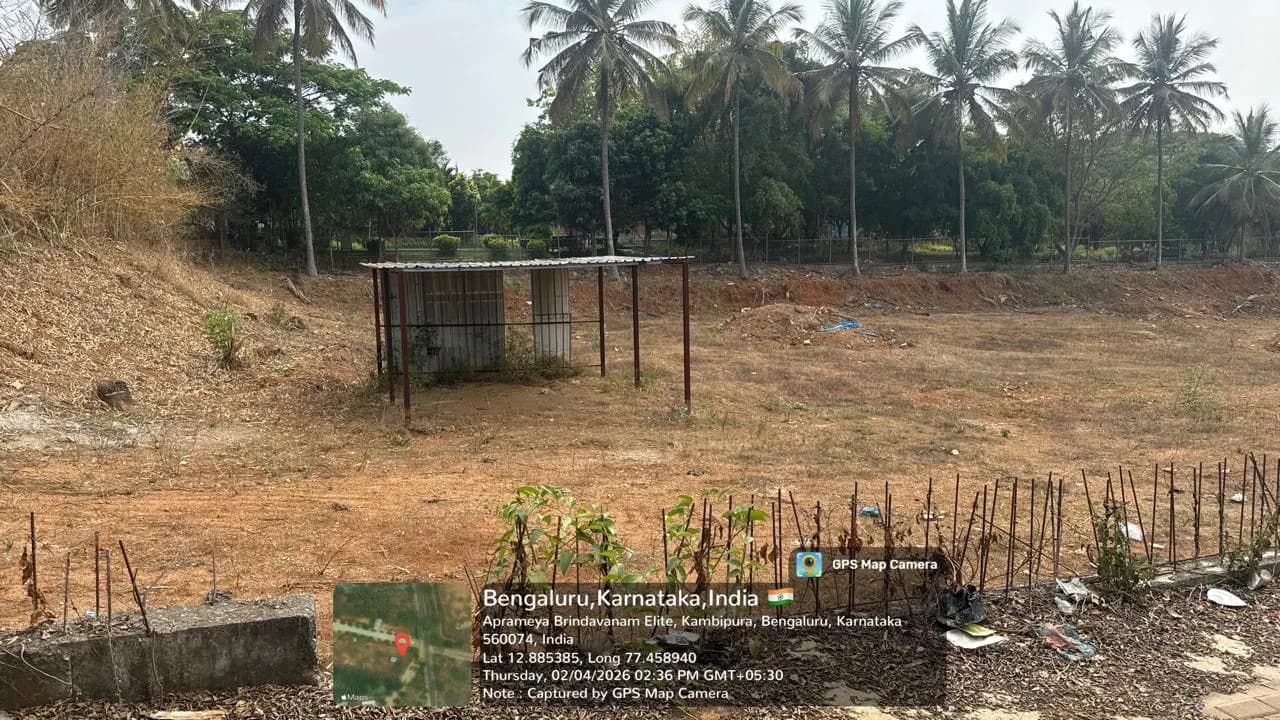 Gardens of Brindavanam: Site photo filed with Karnataka RERA