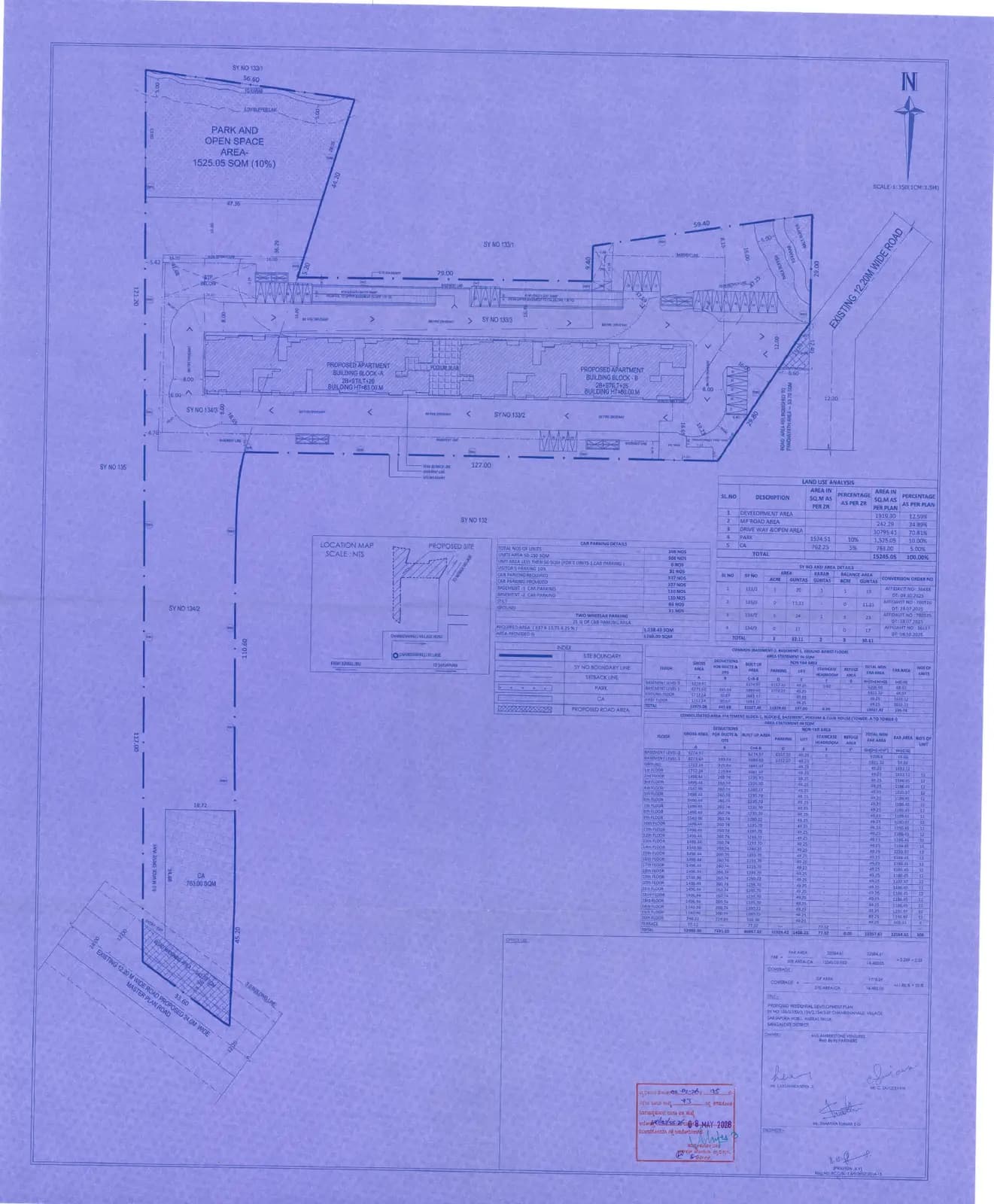 Amberstone Vectra: Approved Building Plan (filed with Karnataka RERA)