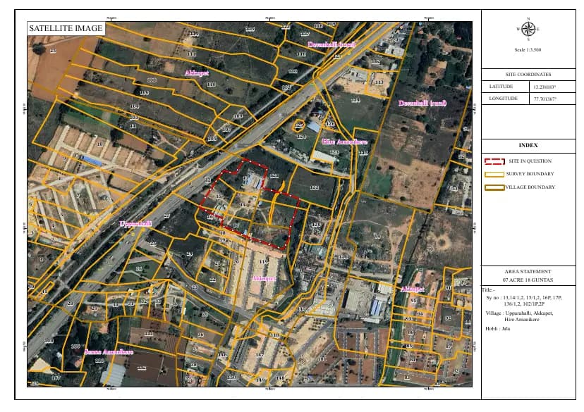 Riviera Sky: Satellite Map Demarcation.pdf (filed with Karnataka RERA)
