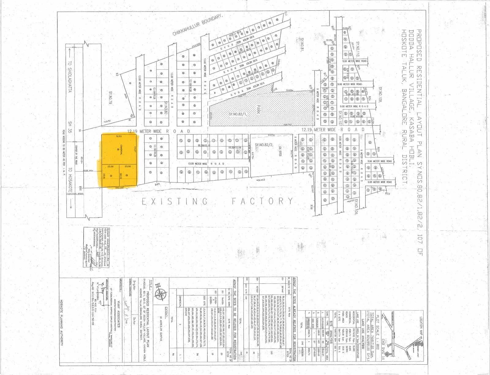 Jai Skyway: LAYOUT PLAN (filed with Karnataka RERA)