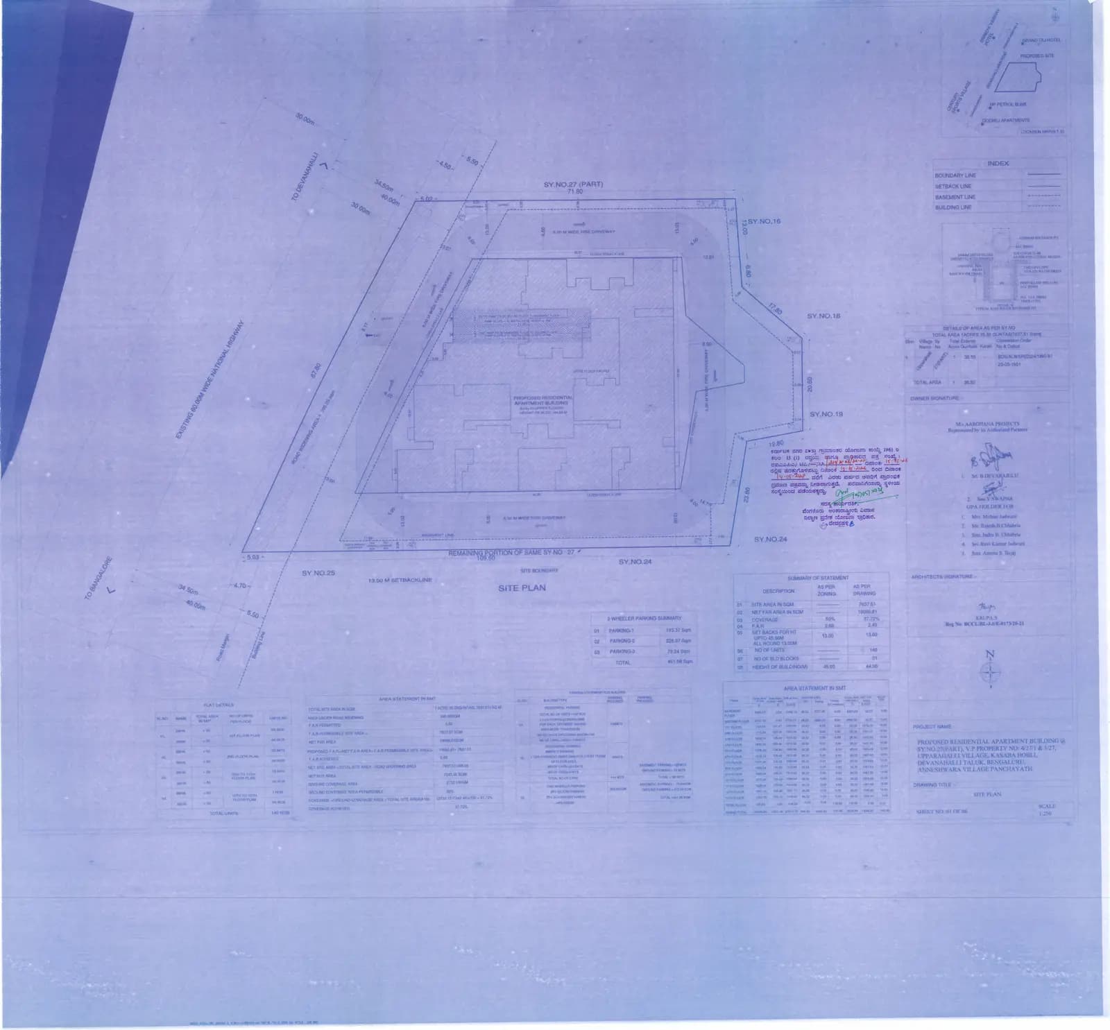 Aarohana Adira: Approved Building Plan (filed with Karnataka RERA)
