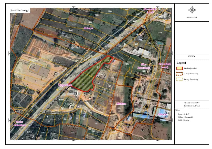 Aarohana Adira: Satellite Map Demarcation.pdf (filed with Karnataka RERA)