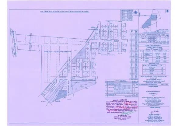 Merusri Sienna II: Approved Layout Plan/Demarcation Plan (filed with Karnataka RERA)