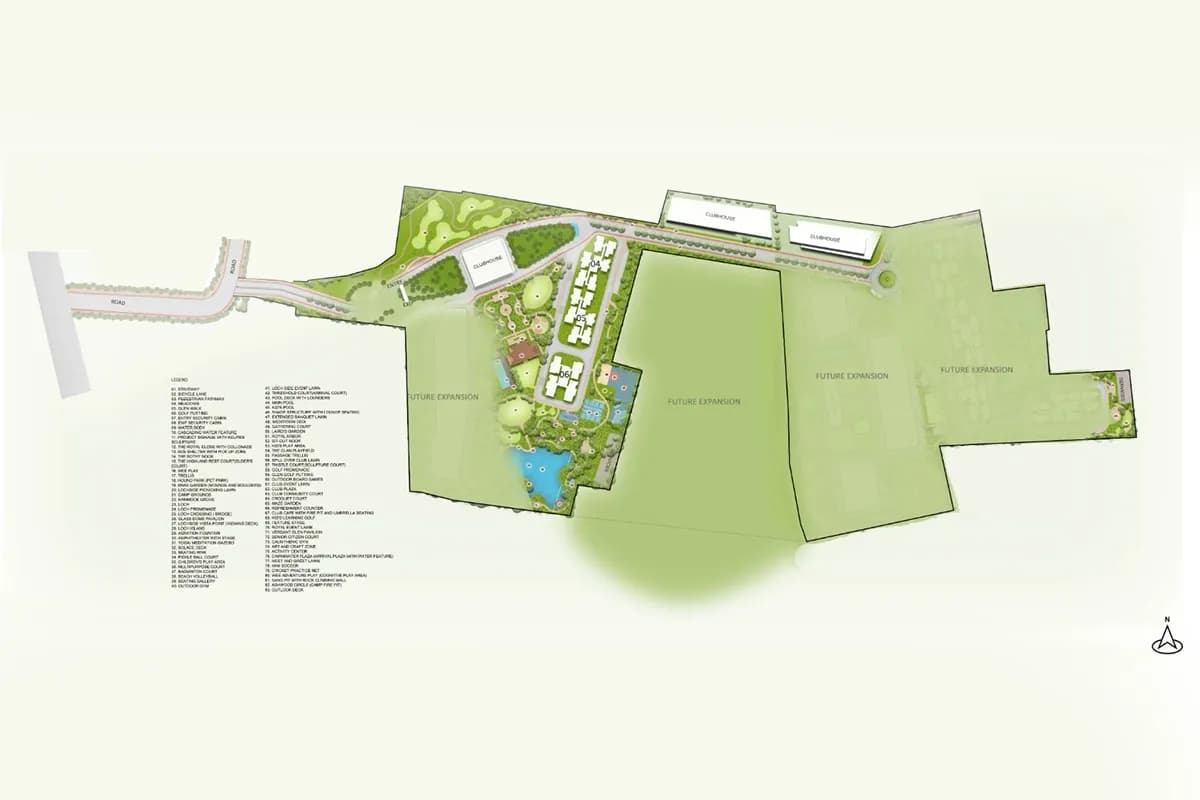 Abhee City Urban Glenn: Master plan with 45-acre township layout and amenities (artist’s impression)