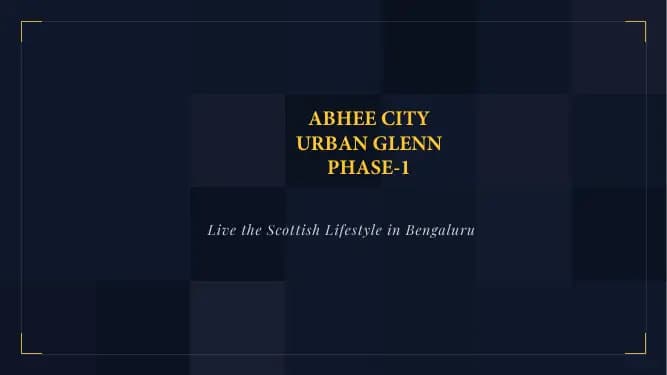 Abhee City Urban Glenn: Brochure, page 1 (filed with Karnataka RERA)