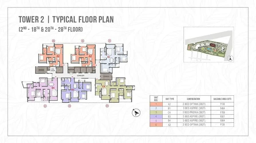 Garden Breeze @ The Prestige City floor plan: Typical plan 4 bedroom configuration