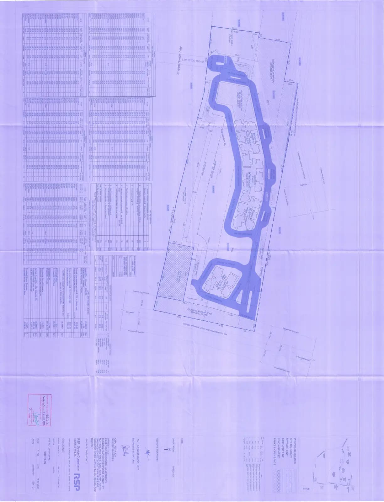 Garden Breeze @ The Prestige City: Approved Building Plan (filed with Karnataka RERA)