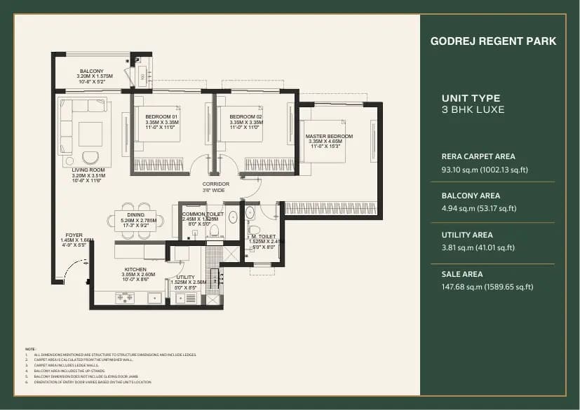 Godrej Regent Park: Brochure, page 6 (filed with Karnataka RERA)