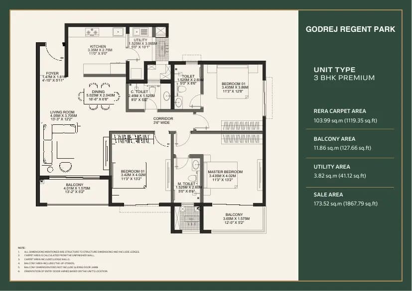 Godrej Regent Park: Brochure, page 7 (filed with Karnataka RERA)