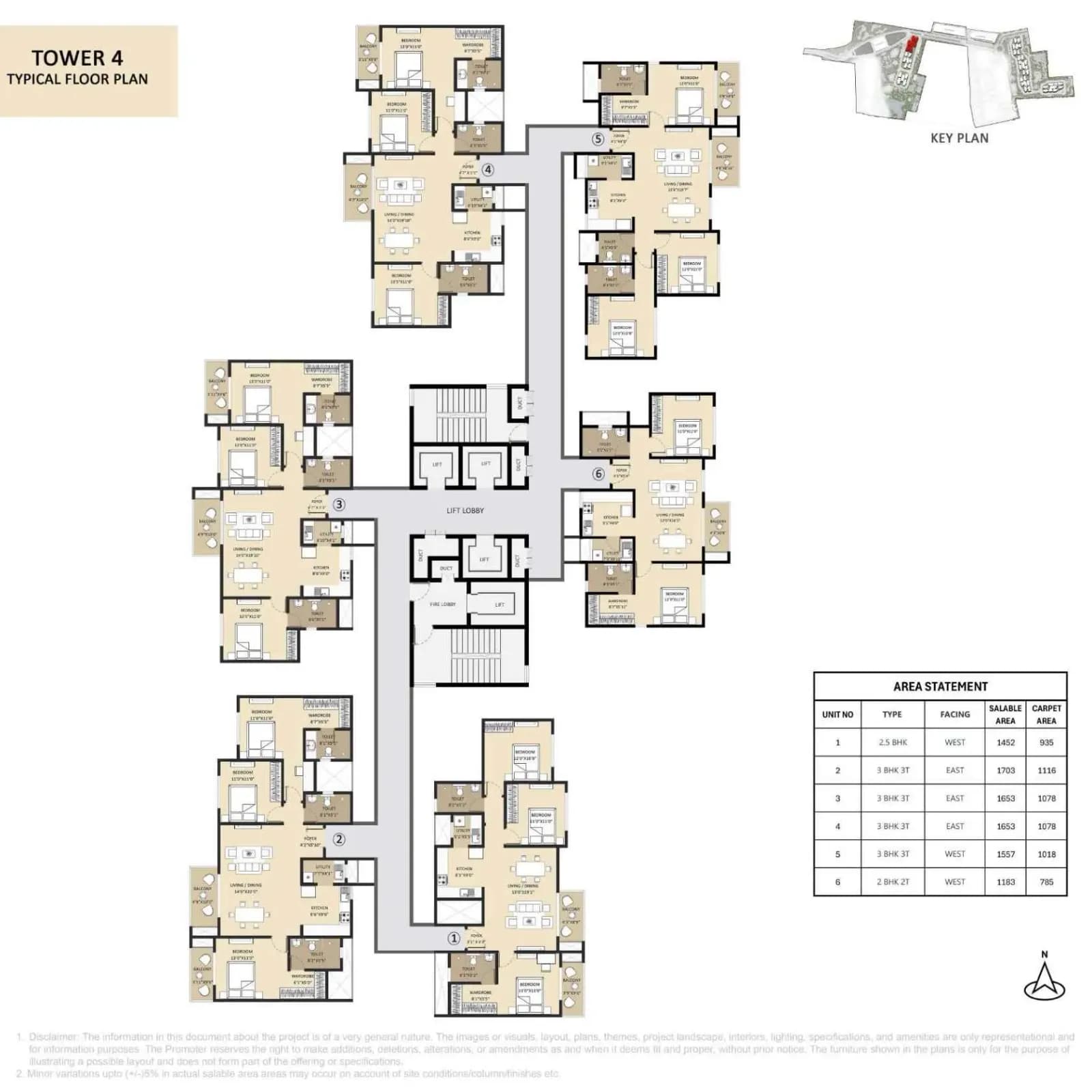 Abhee City Urban Glenn floor plan: 2 BHK apartment layout