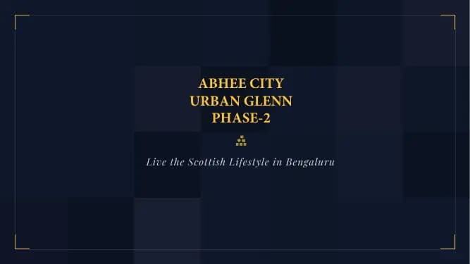 Abhee City Urban Glenn: ABHEE CITY - URBNA GLENN-PHASE2 Brochure, page 1 (filed with Karnataka RERA)