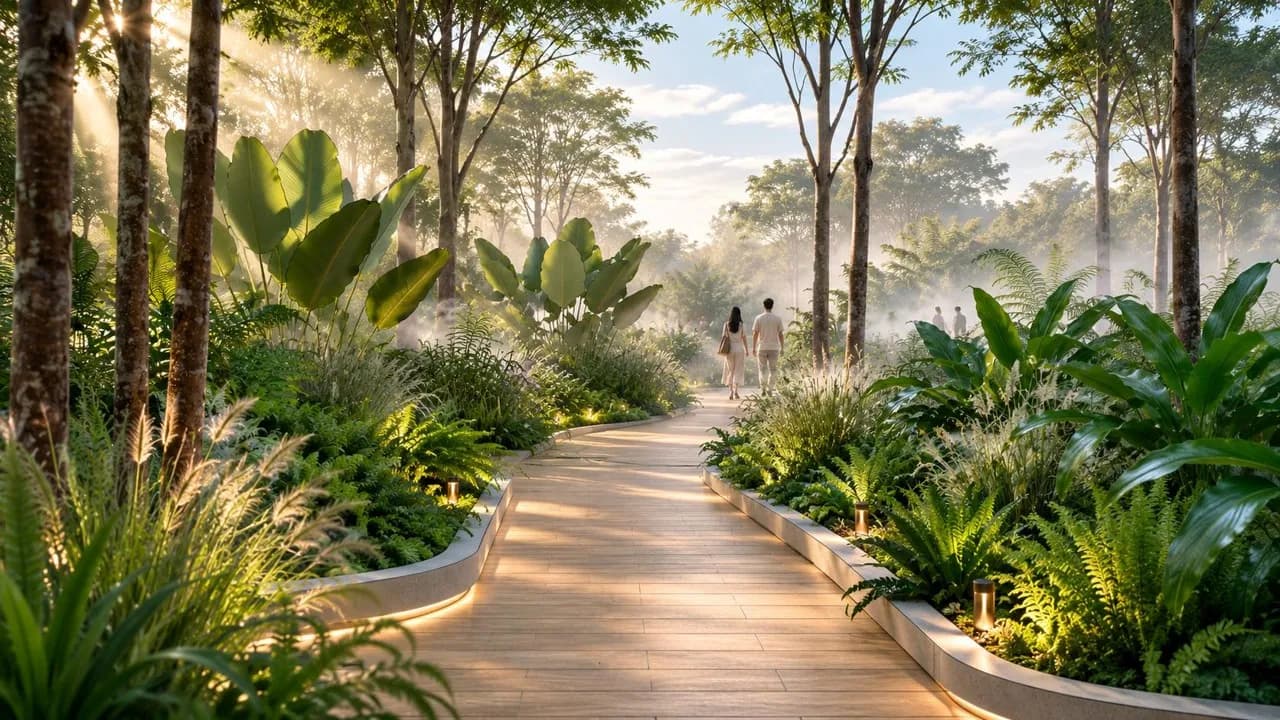 Arvind Sylva: Mini forest with landscaped walkway (artist’s impression)