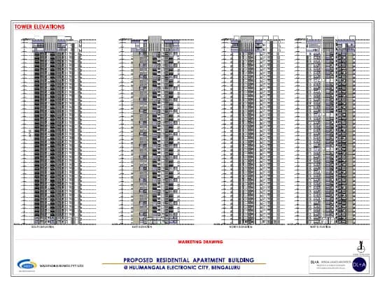 M5 Echelon: Elevations & Sectrions.pdf, page 1 (filed with Karnataka RERA)