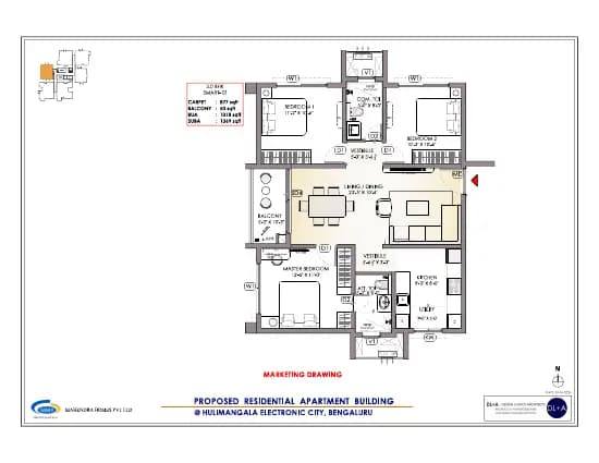 M5 Echelon: Unit Plans.pdf, page 1 (filed with Karnataka RERA)