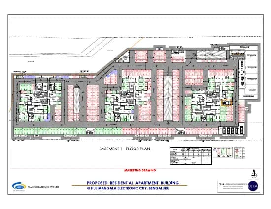 M5 Echelon: Basement Floor Plans.pdf, page 1 (filed with Karnataka RERA)