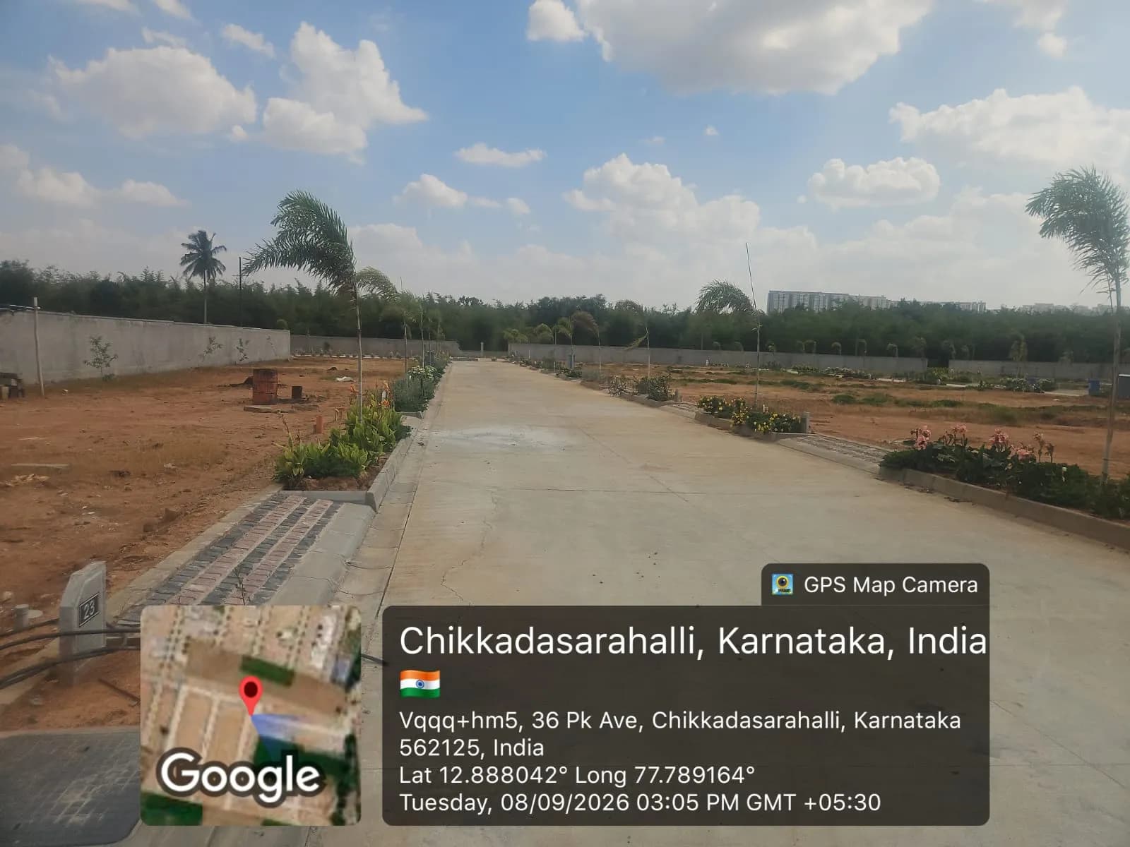 Aditri Tulips: Site photo filed with Karnataka RERA