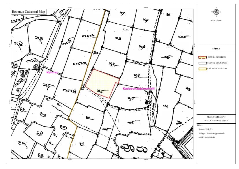 HPR Shades Of Green: Village MAP Demarcation.pdf (filed with Karnataka RERA)