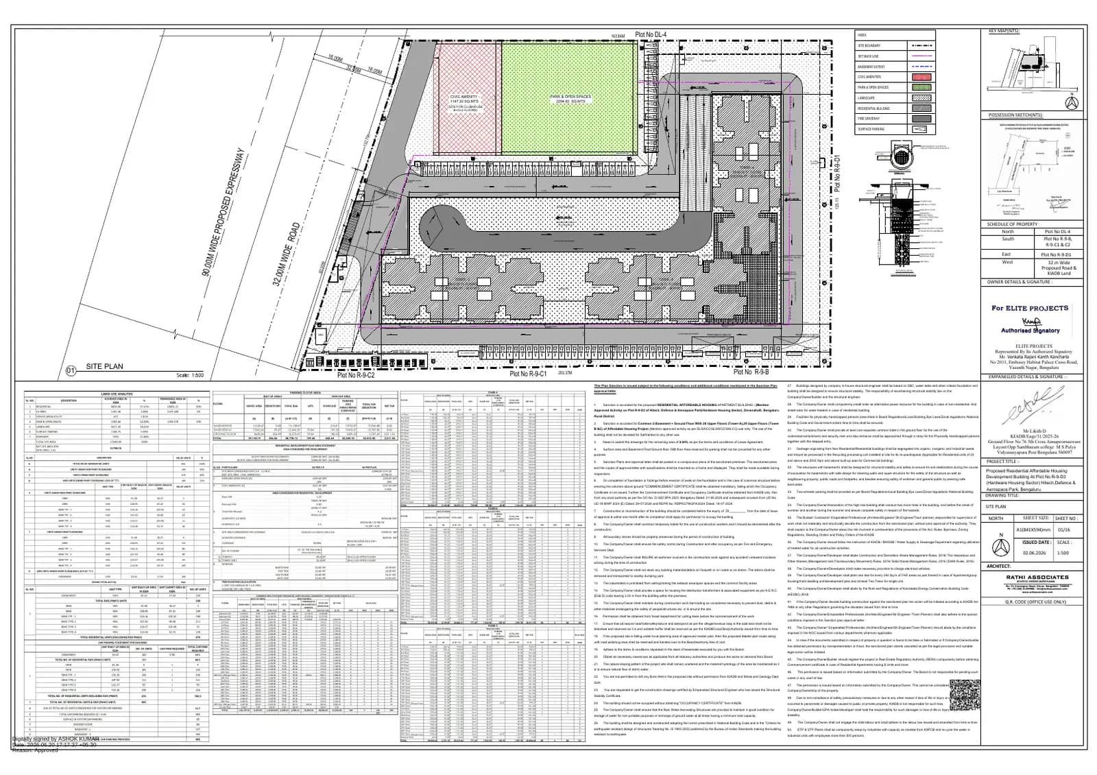 Assetz KVN Niwa & Neo: Approved Building Plan (filed with Karnataka RERA)