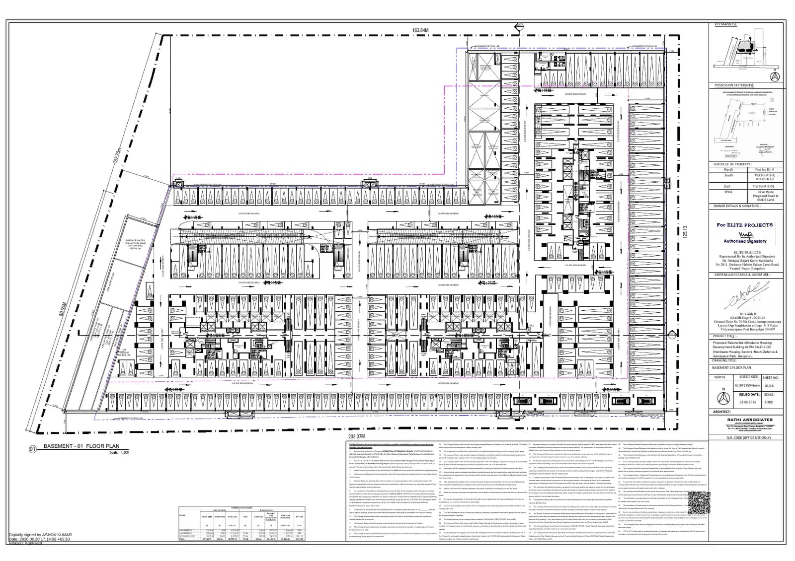 Assetz KVN Niwa & Neo: 3 Basement 1 Floor Plan.pdf (filed with Karnataka RERA)