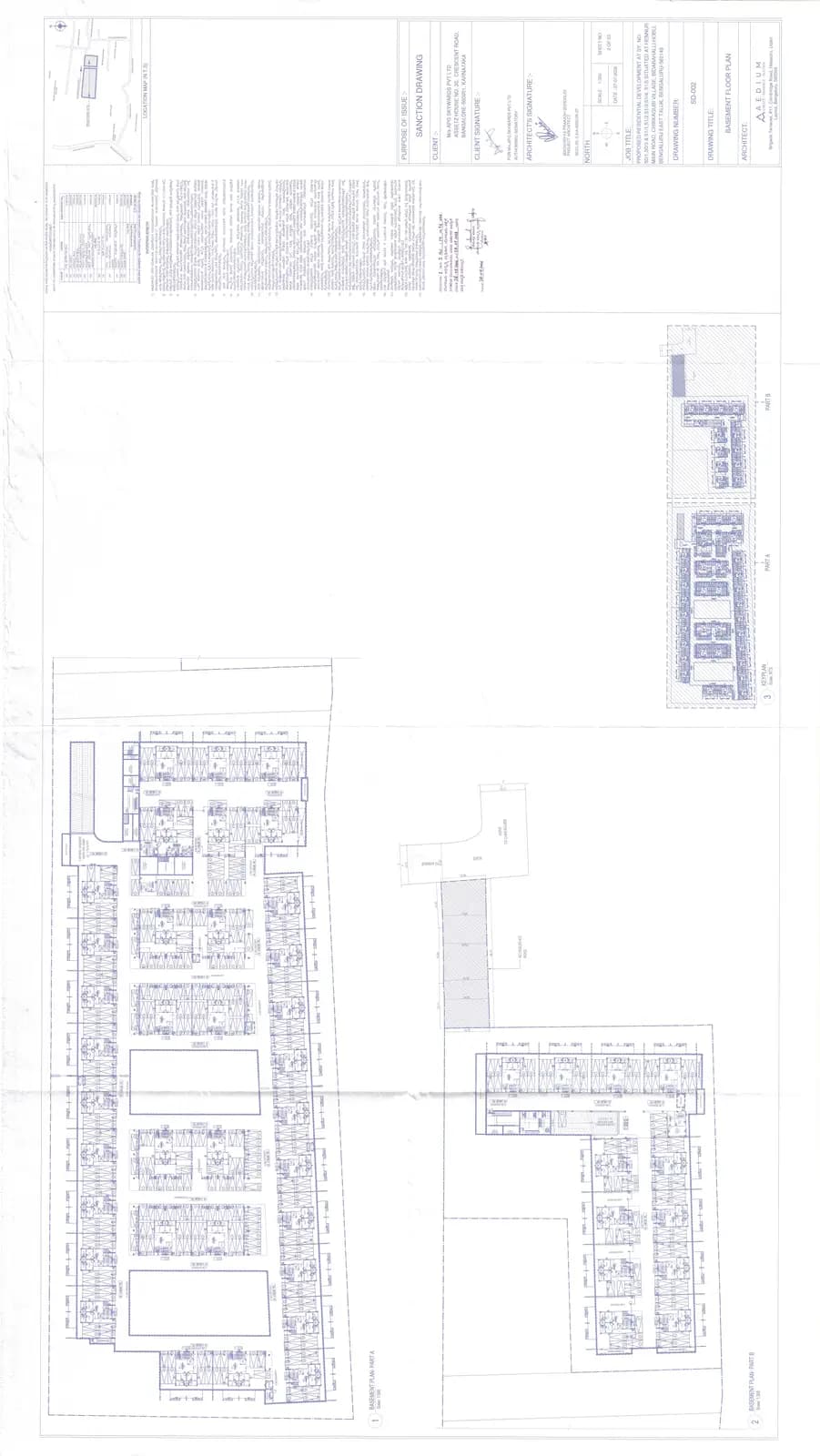 Assetz Mizu & Ki: Annexure 10b-BASEMENT FLOOR PLAN (filed with Karnataka RERA)