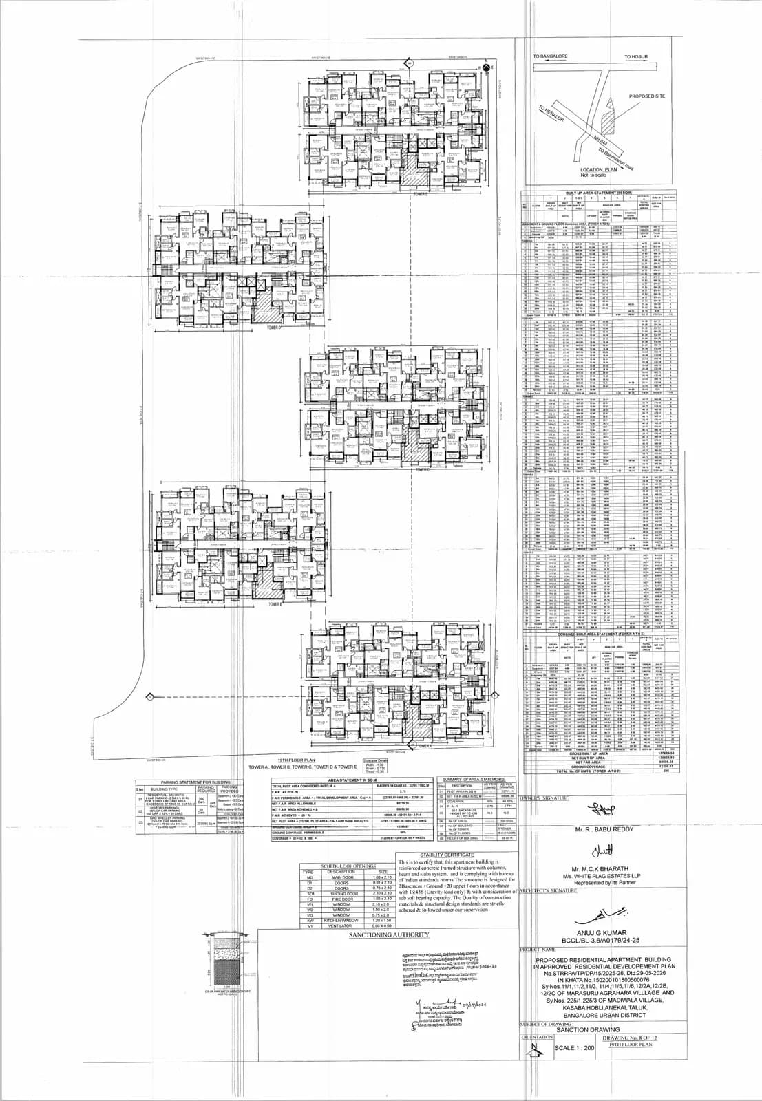 Signature Regal: 19TH FLOOR PLAN.pdf (filed with Karnataka RERA)