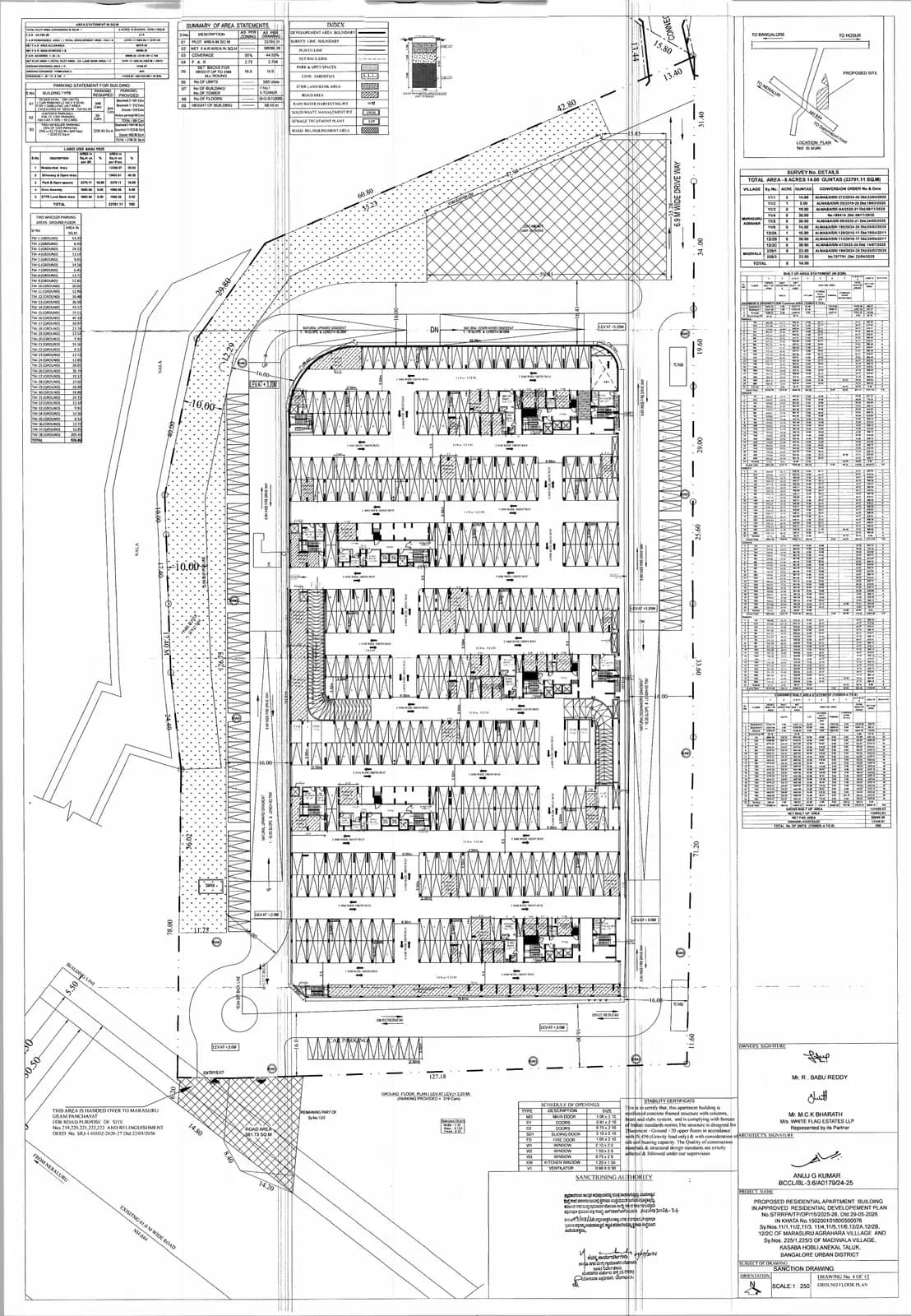 Signature Regal: GROUND FLOOR PLAN (filed with Karnataka RERA)