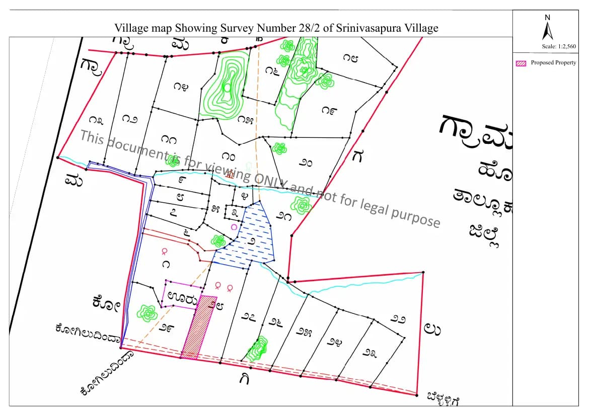 Aditi North Star: Demarcation of Village map of kogilu.pdf (filed with Karnataka RERA)