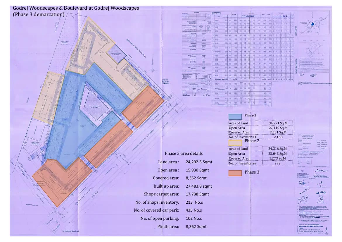 Boulevard at Godrej Woodscapes: Demarcation_Woodscapes Phase 3.pdf (filed with Karnataka RERA)