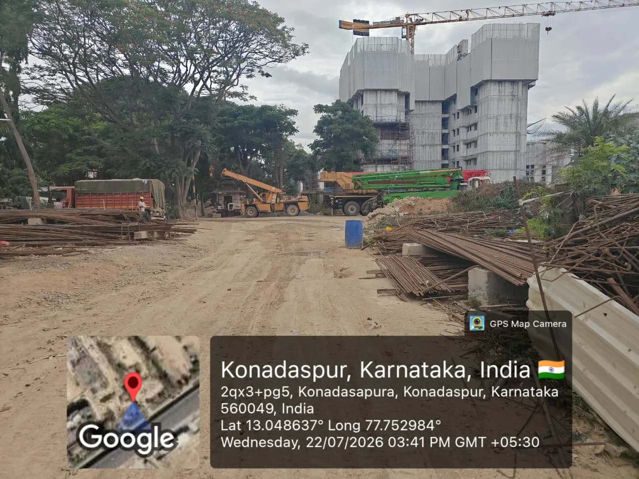 Boulevard at Godrej Woodscapes: Site photo filed with Karnataka RERA