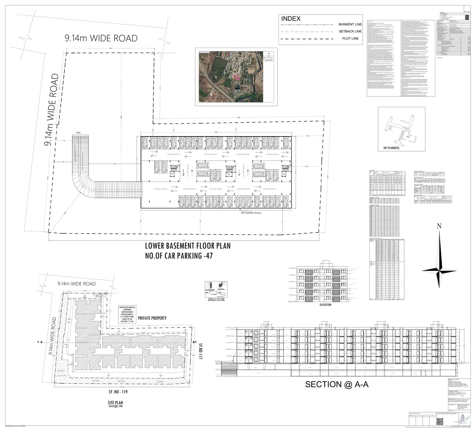 Aaradhya Gardens: Approved Building Plan, page 1 (filed with Karnataka RERA)
