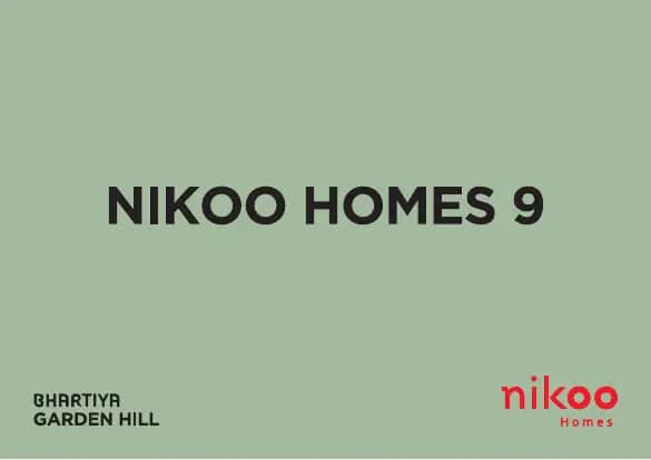 Nikoo Homes 9, Alpine, Bhartiya Garden Hill: Brochure, page 1 (filed with Karnataka RERA)