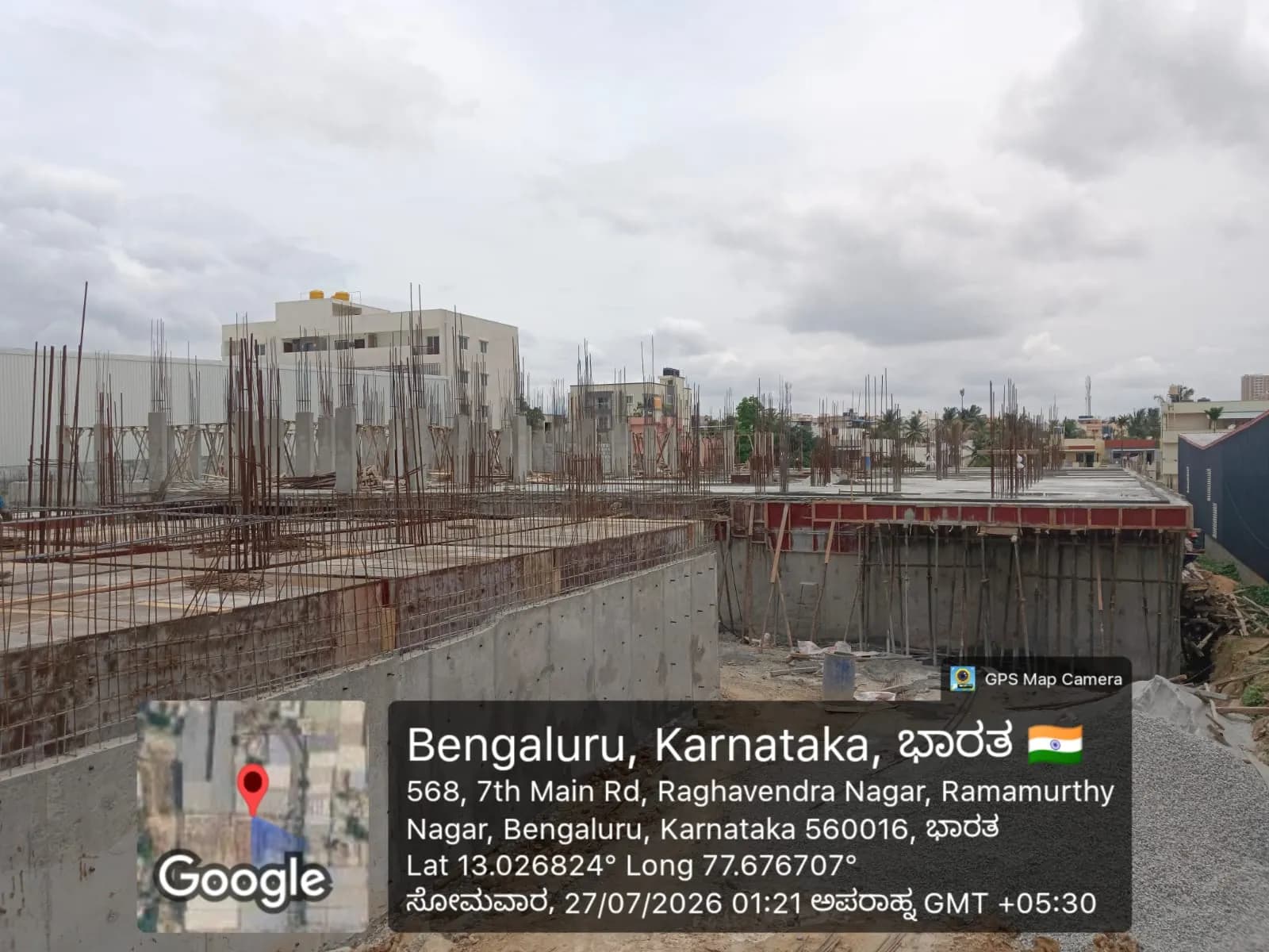 Sathvik Signature: Site photo filed with Karnataka RERA