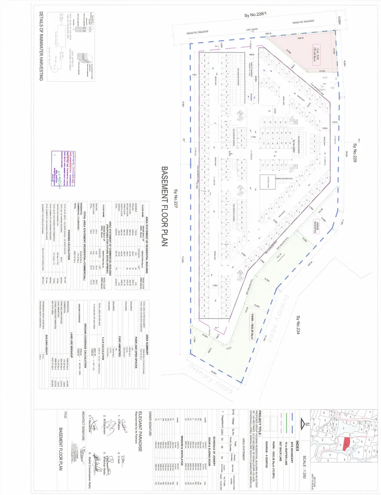 Elegant Paradise: 03 BASEMENT FLOOR PLAN.pdf (filed with Karnataka RERA)