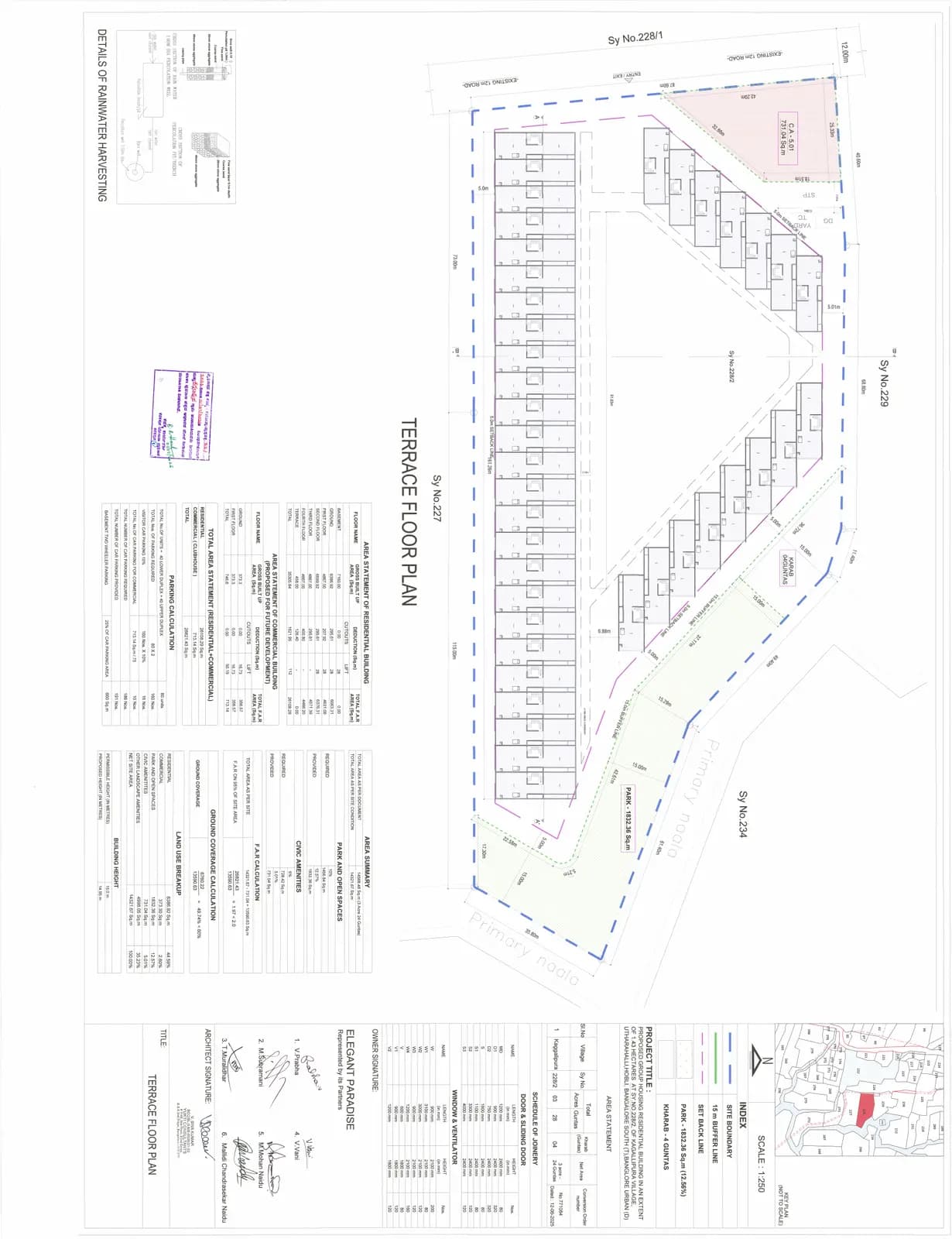 Elegant Paradise: 09 TERRACE FLOOR PLAN.pdf (filed with Karnataka RERA)