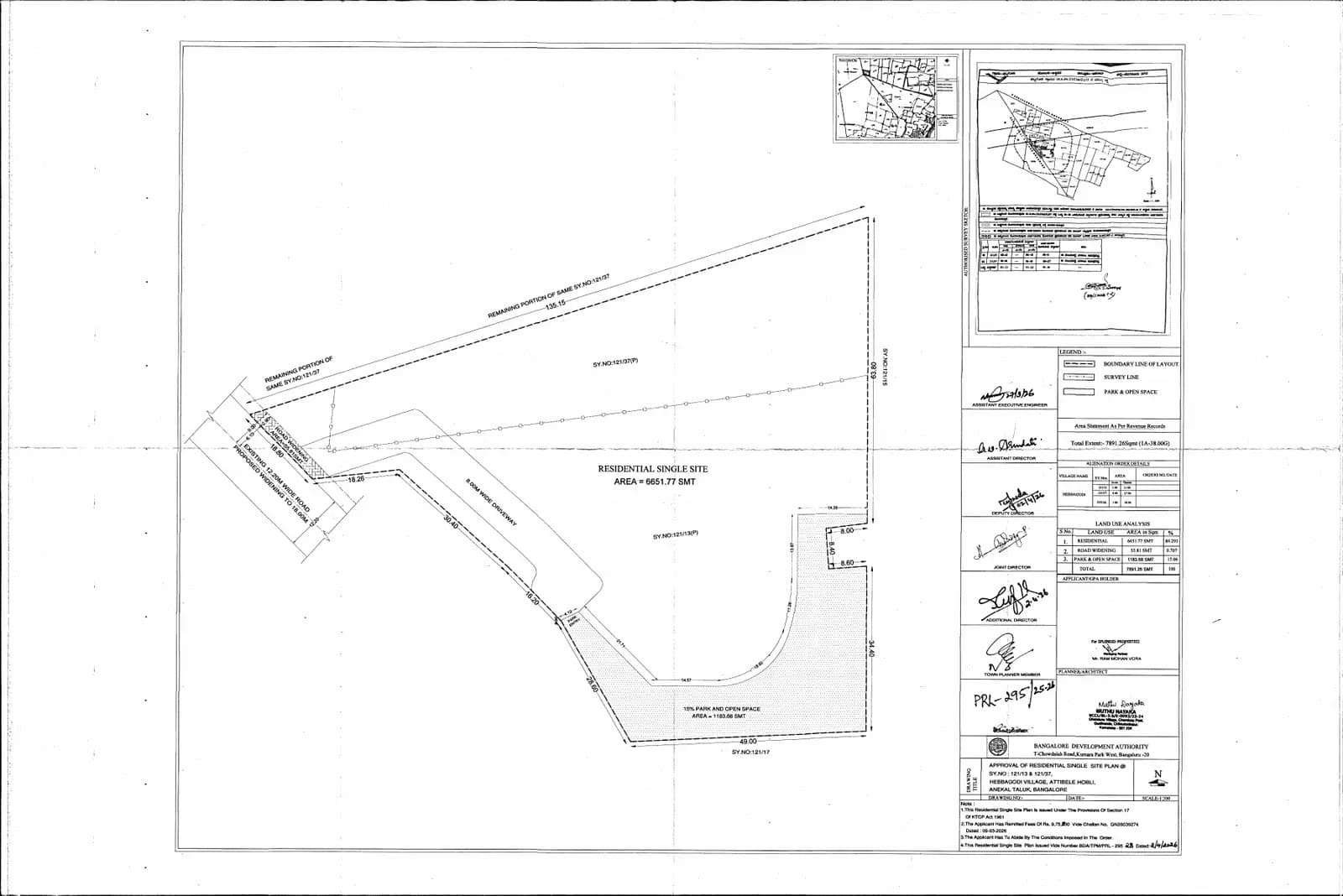 Splendid Evora: Single Plot Sanction Plan.PDF (filed with Karnataka RERA)