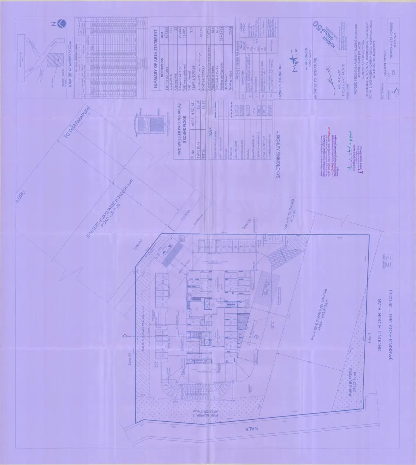 Signature CNR Marvel: GROUND FLOOR PLAN.pdf (filed with Karnataka RERA)