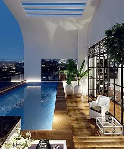 Sobha 25 Richmond: Swimming pool and recreational area (artist’s impression)