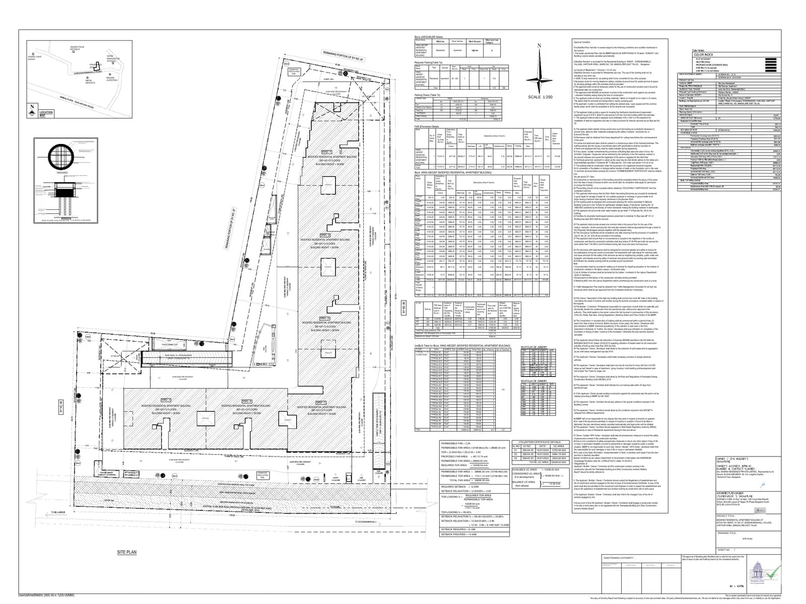 Adarsh Palm Retreat Mayberry-Phase 1: 10-Building plan-Mayberry.pdf, page 1 (filed with Karnataka RERA)