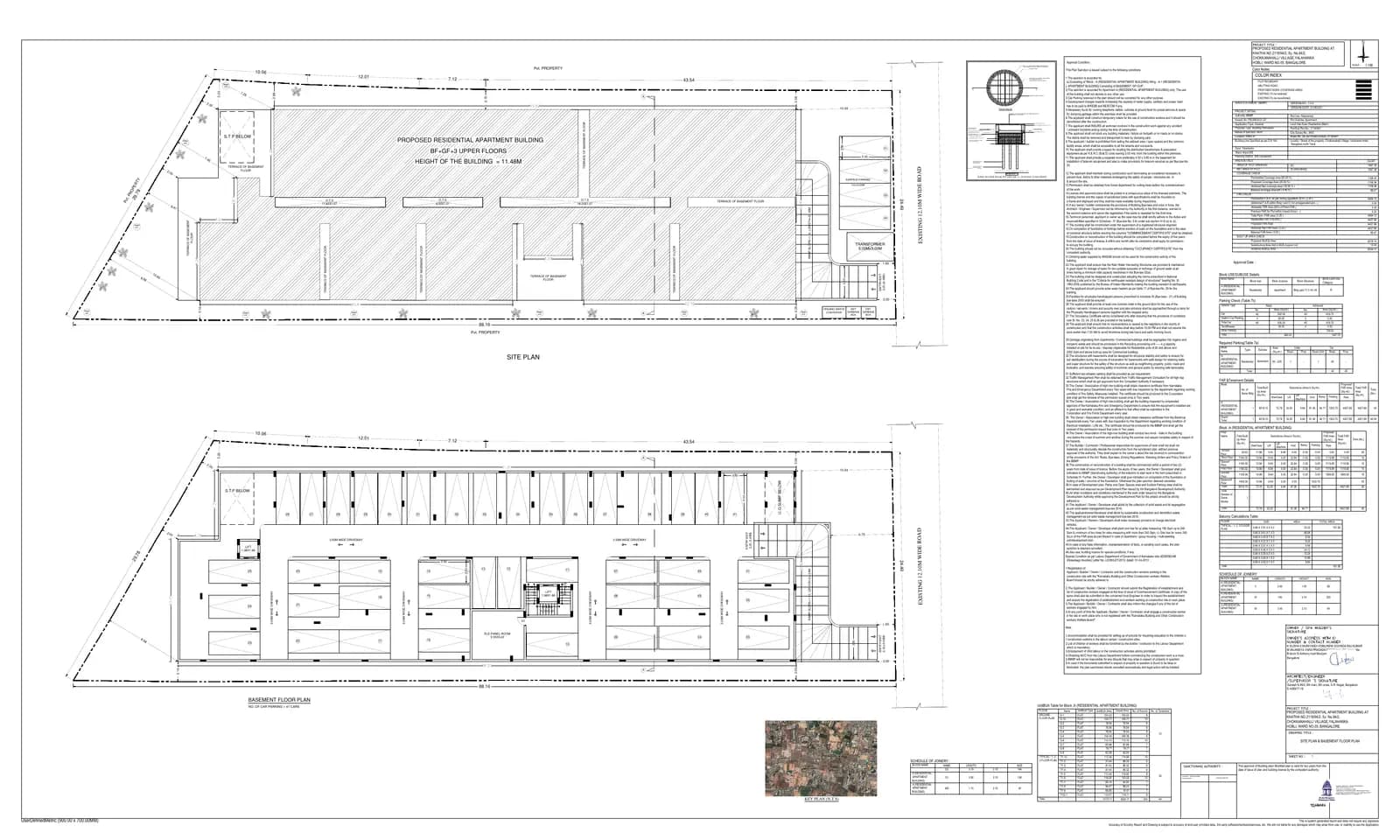 Tetra Grand Green Essence: Approved Building/Plotting Plan, page 1 (filed with Karnataka RERA)