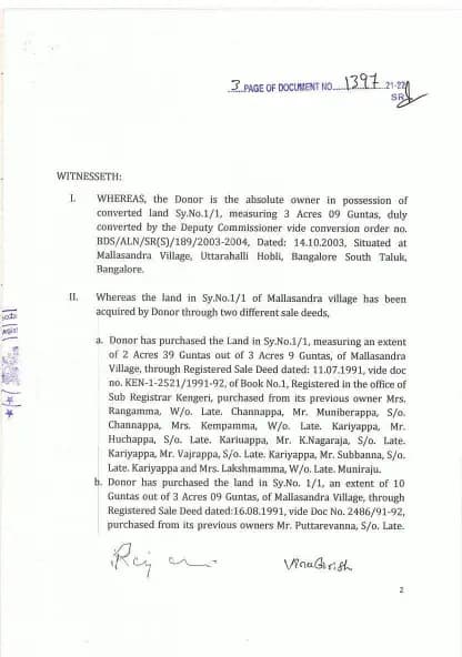 TG Heritage: Brochure, page 3 (filed with Karnataka RERA)