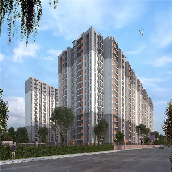 BELVEDERE by UKN AIRPORT DISTRICT: Perspective aerial view of project (artist’s impression)