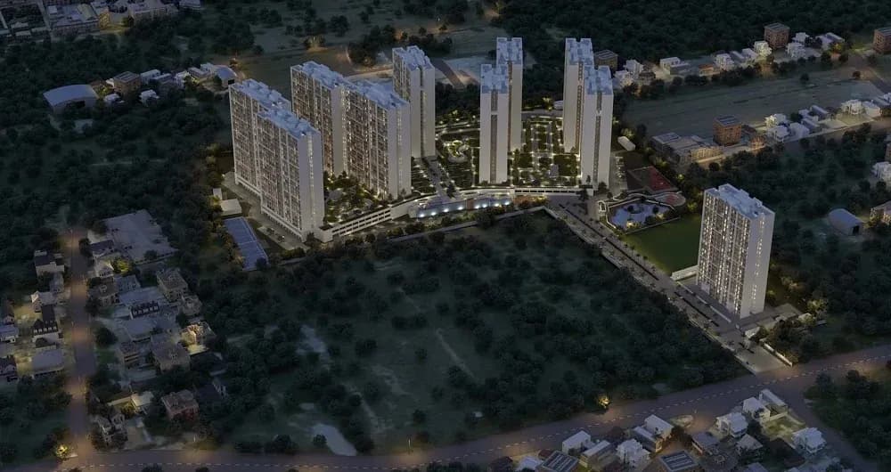 Aerial night view of SOBHA Dream Gardens (artist’s impression)